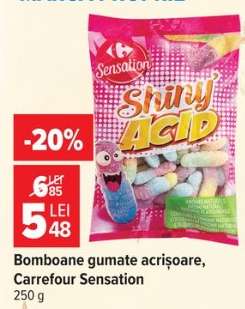 Bomboane gumate acrișoare, Carrefour Sensation