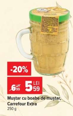 Muștar cu boabe de muștar, Carrefour Extra