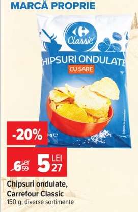 Chipsuri ondulate, Carrefour Classic