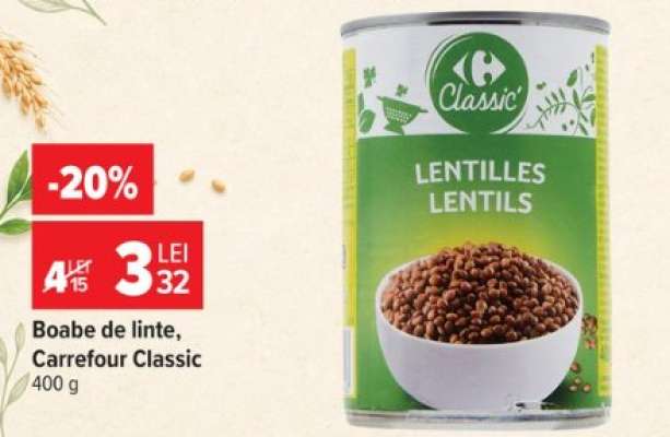 Boabe de linte, Carrefour Classic
