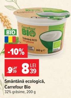 Smântână ecologică, Carrefour Bio