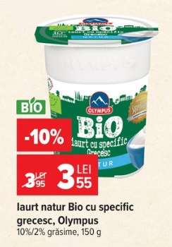 Iaurt natur bio, cu specific grecesc, Olympus