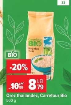 Orez thailandez, Carrefour Bio
