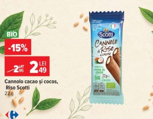 Cannolo cacao și cocos, Riso Scotti