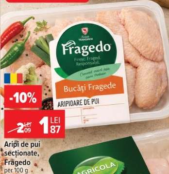 Aripi de pui secționate, Fragedo