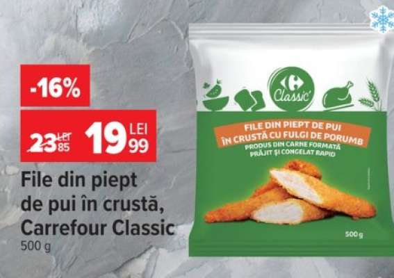 File din piept de pui în crustă, Carrefour Classic