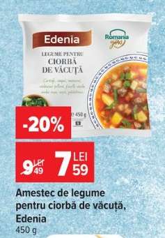 Amestec de legume pentru ciorbă de văcuță Edenia