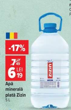 Apă minerală plată Zizin 5L