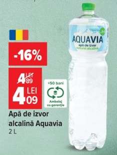 Apă de izvor alcalină Aquavia 2L