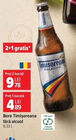 Bere Timișoreana fără alcool