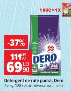 Detergent de rufe pudră Dero