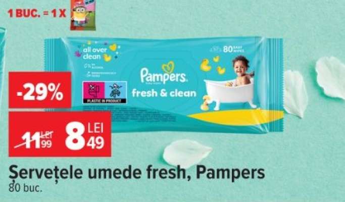 Șervețele umede fresh, Pampers