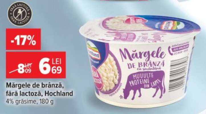 Mărgele de brânză, fără lactoză, Hochland