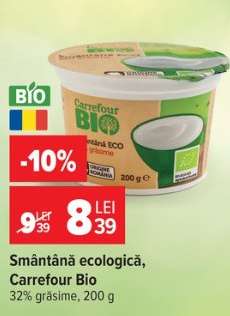 Smântână ecologică, Carrefour Bio