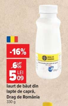 Iaurt de băut din lapte de capră Drag de România