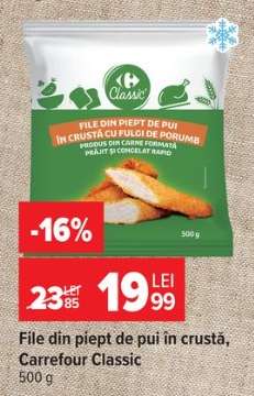 File din piept de pui în crustă, Carrefour Classic