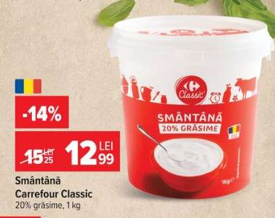 Smântână Carrefour Classic
