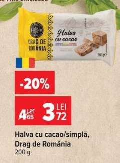 Halva cu cacao/simplă, Drag de România