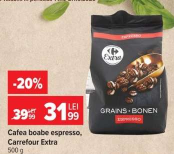 Cafea boabe espresso Carrefour Extra