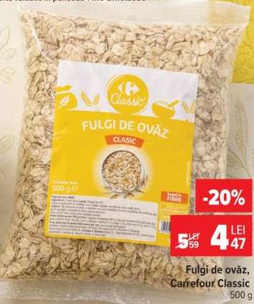 Fulgi de ovăz Carrefour Classic