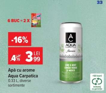 Apă cu arome Aqua Carpatica