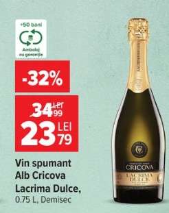 Vin spumant Alb Cricova Lacrima Dulce