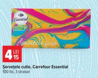 Șervețele cutie, Carrefour Essential