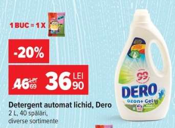 Detergent automat lichid, Dero
