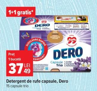 Detergent de rufe capsule, Dero