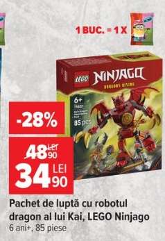 Pachet de luptă cu robotul dragon al lui Kai, LEGO Ninjago