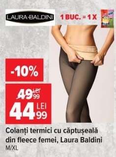 Colanți termici cu căptușeală din fleece femei, Laura Baldini