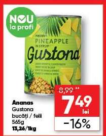 Ananas Gustona bucăți / felii