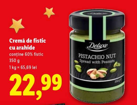 Cremă de fistic cu arahide