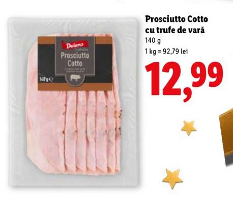 Prosciutto Cotto cu trufe de vară