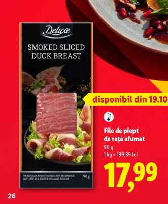File de piept de rață, afumat