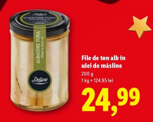 File de ton alb în ulei de măsline