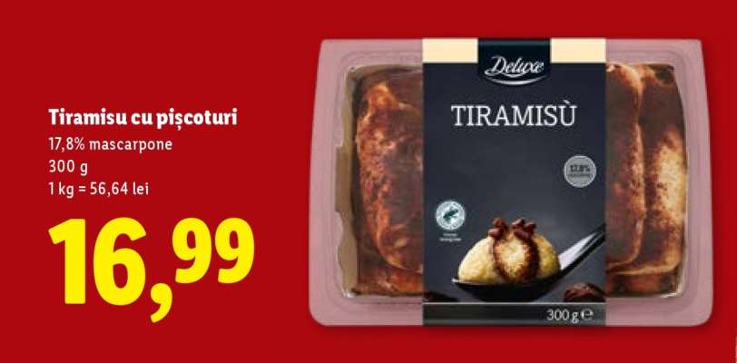 Tiramisu cu pișcoturi
