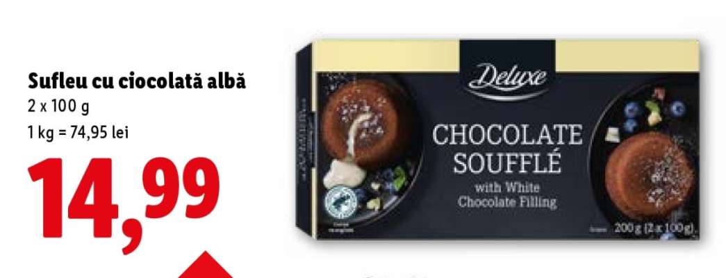 Sufleu cu ciocolată albă