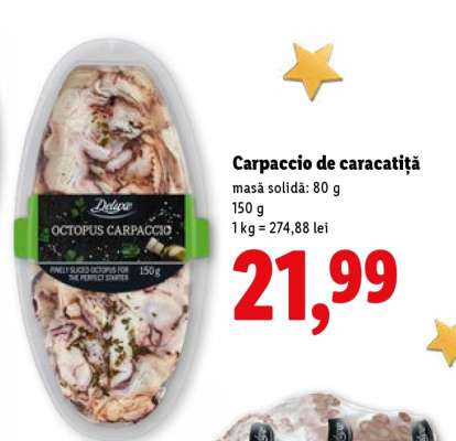 Carpaccio de caracatiță