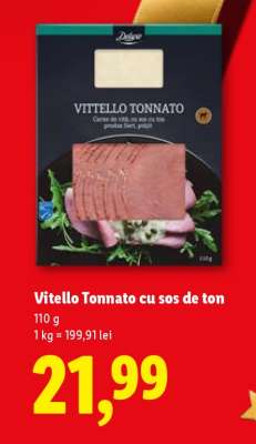 Vitello Tonnato cu sos de ton