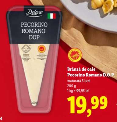 Brânză de oaie Pecorino Romano D.O.P.