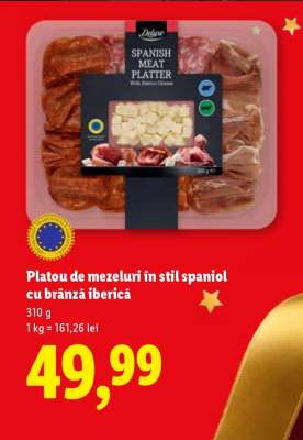 Platou de mezeluri în stil spaniol cu brânză iberică