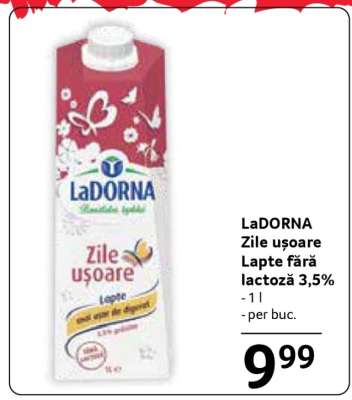 LaDORNA Zile ușoare Lapte fără lactoză 3,5%