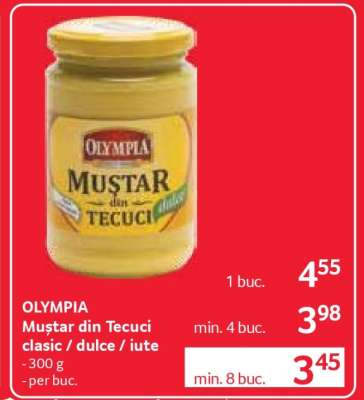 OLYMPIA Muștar din Tecuci clasic / dulce / iute