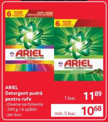 ARIEL Detergent pudră pentru rufe