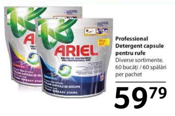 ARIEL Professional Detergent capsule pentru rufe