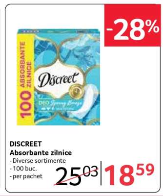 DISCREET Absorbante zilnice