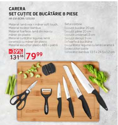 CARERA SET CUȚITE DE BUCĂTĂRIE 8 PIESE
