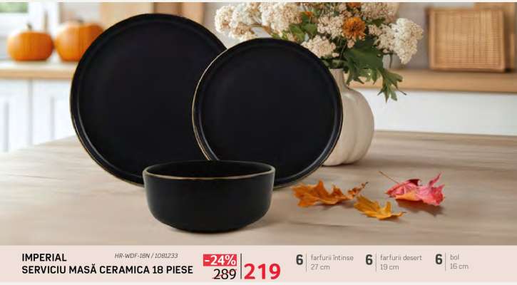 IMPERIAL SERVICIU MASĂ CERAMICA 18 PIESE