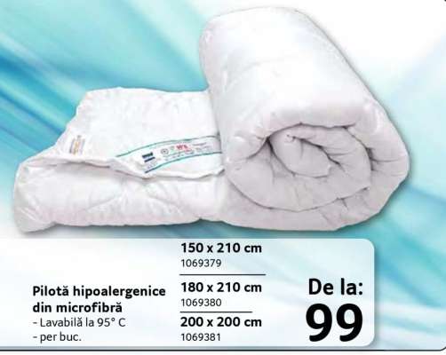 Pilotă hipoalergenice din microfibră